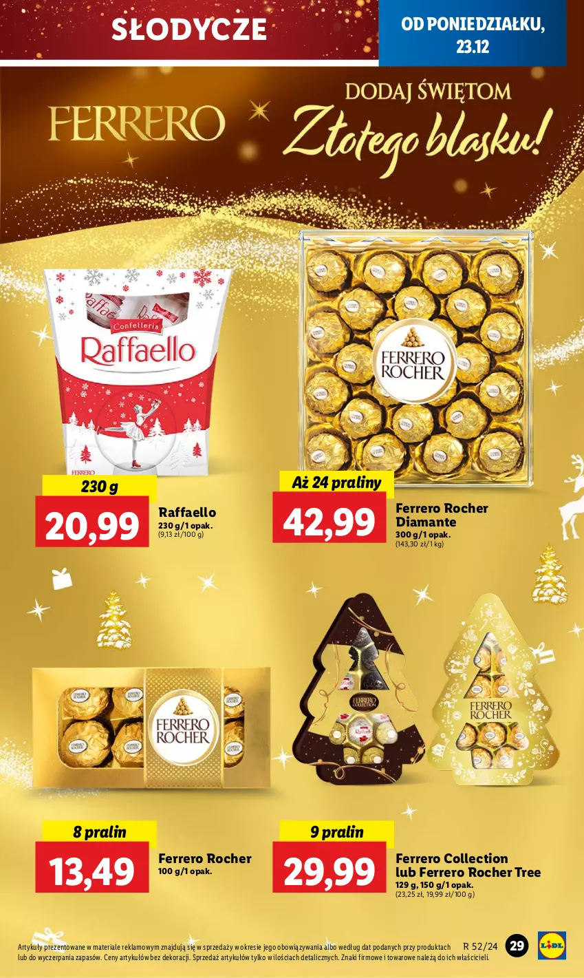 Gazetka promocyjna Lidl - GAZETKA - ważna 23.12 do 24.12.2024 - strona 37 - produkty: Diamant, Fa, Ferrero, Ferrero Rocher, Praliny, Raffaello