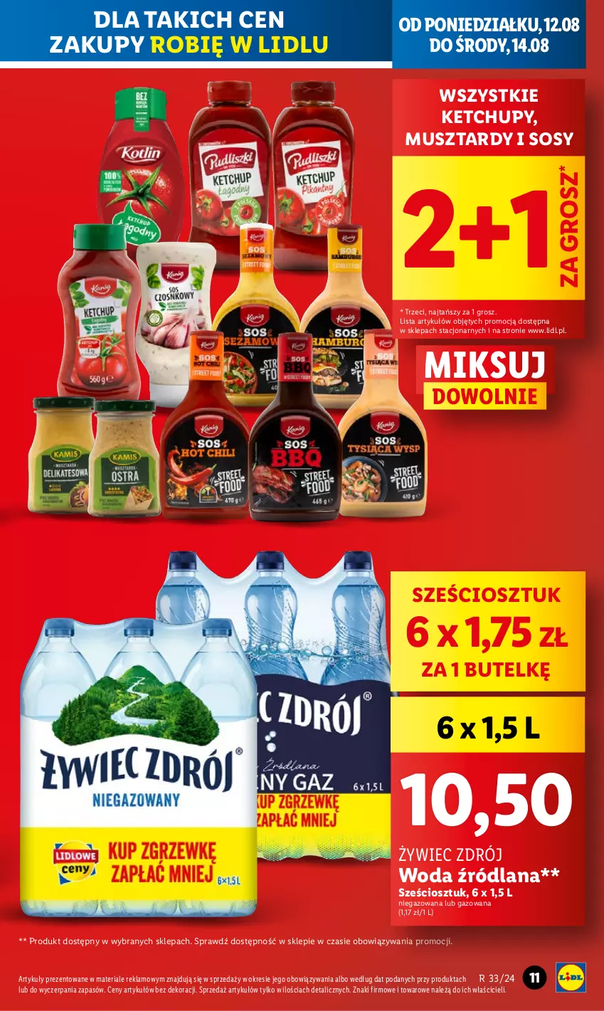 Gazetka promocyjna Lidl - GAZETKA - ważna 12.08 do 14.08.2024 - strona 13 - produkty: Ketchup, LANA, Mus, Sos, Woda