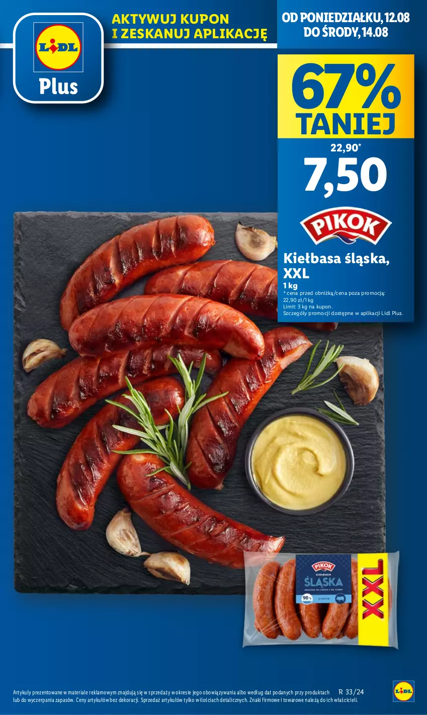 Gazetka promocyjna Lidl - GAZETKA - ważna 12.08 do 14.08.2024 - strona 5 - produkty: Kiełbasa, Kiełbasa śląska