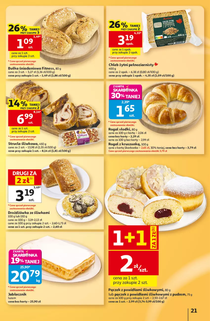 Gazetka promocyjna Auchan - Gazetka 30 Lat Hipermarket Auchan - ważna 03.09 do 09.09.2026 - strona 21 - produkty: Bułka, Chleb, Danio, Pączek, Rogal, Strucla