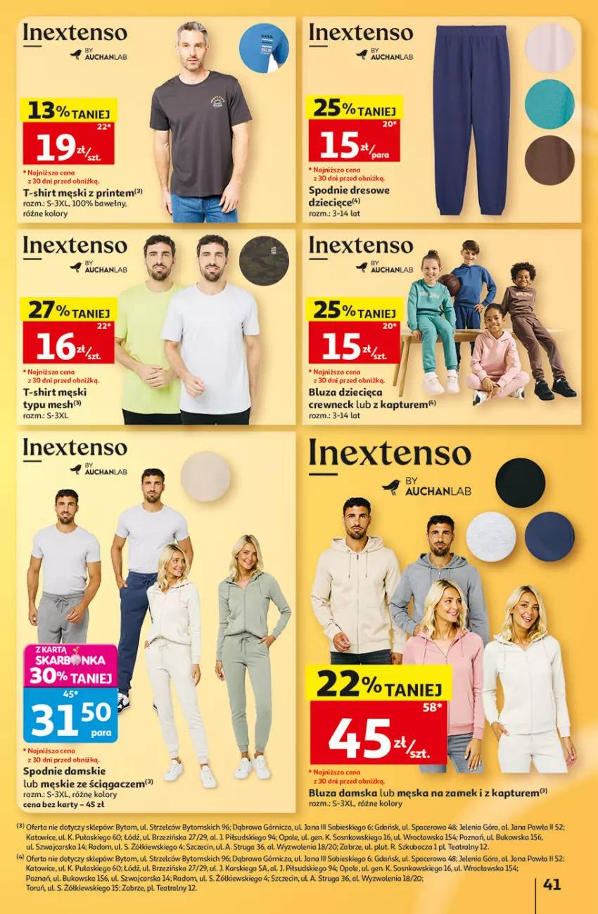 Gazetka promocyjna Auchan - Gazetka 30 Lat Hipermarket Auchan - ważna 03.09 do 09.09.2026 - strona 41 - produkty: Acer, Bluza, Cars, Dres, Dzieci, Sos, Spodnie, Spodnie dresowe, T-shirt