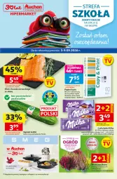 Gazetka promocyjna Auchan - Gazetka 30 Lat Hipermarket Auchan - Gazetka - ważna od 09.09 do 09.09.2026 - strona 1 - produkty: Sos, Ser, Gra, Papier, Ogórek, Czekolada, Milka, Fa