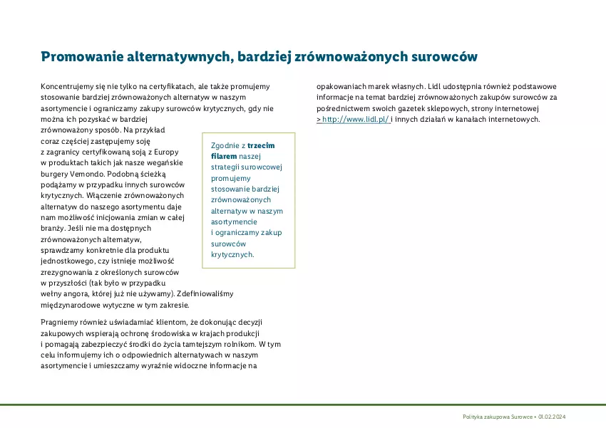 Gazetka promocyjna Lidl - Polityka zakupowa - Surowce - ważna 25.03.2024 do 25.03.2030 - strona 15 - produkty: Burger, Gra, Kret, O nas, Piec, Rolnik