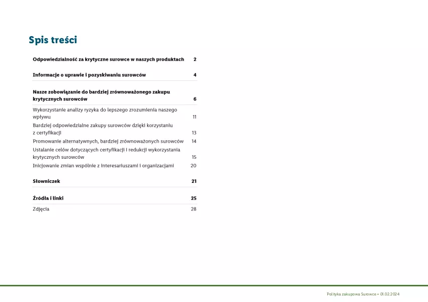 Gazetka promocyjna Lidl - Polityka zakupowa - Surowce - ważna 25.03.2024 do 25.03.2030 - strona 2