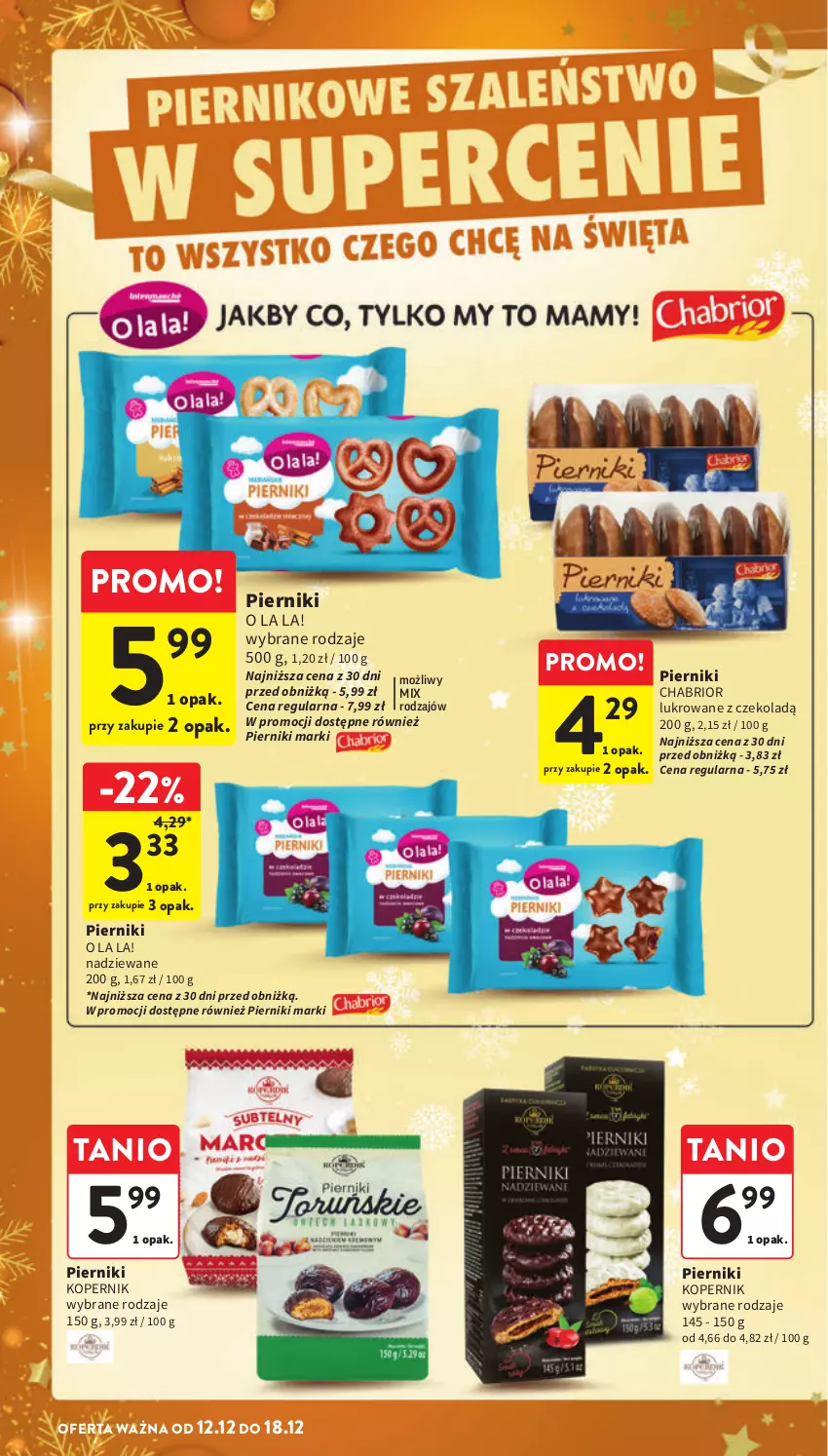 Gazetka promocyjna Intermarche - Gazetka Intermarche - ważna 12.12 do 18.12.2024 - strona 10 - produkty: Chabrior, Piernik