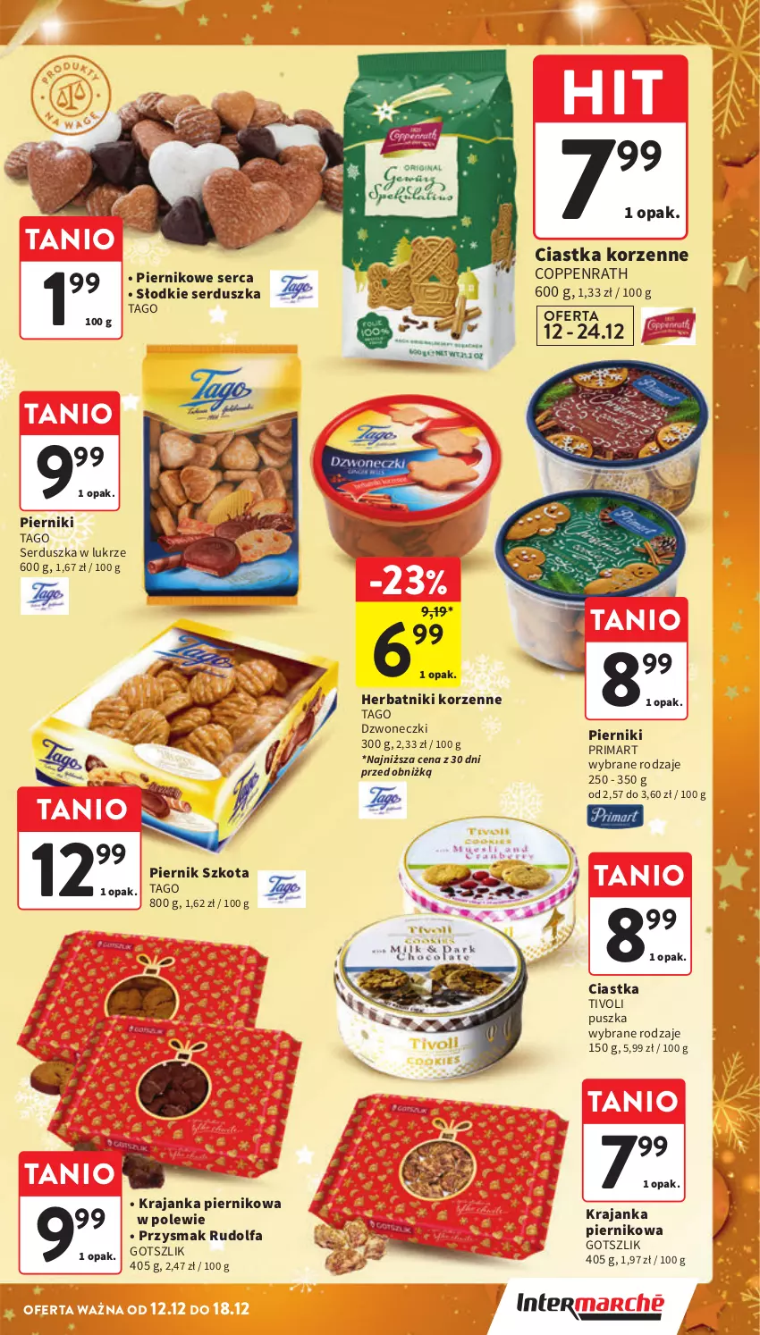 Gazetka promocyjna Intermarche - Gazetka Intermarche - ważna 12.12 do 18.12.2024 - strona 11 - produkty: Ciastka, Fa, Herbatniki, Piernik, Prima, Ser, Tago