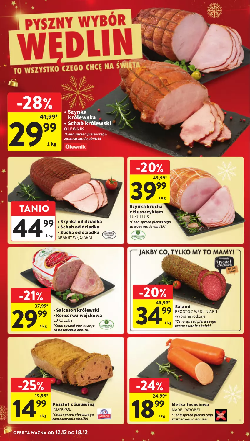 Gazetka promocyjna Intermarche - Gazetka Intermarche - ważna 12.12 do 18.12.2024 - strona 22 - produkty: Królewski, Madej Wróbel, Olewnik, Pasztet, Salami, Salceson, Ser, Sos, Szynka, Szynka Królewska