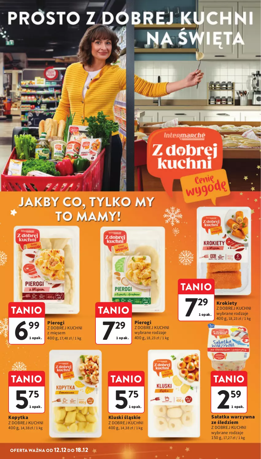 Gazetka promocyjna Intermarche - Gazetka Intermarche - ważna 12.12 do 18.12.2024 - strona 24 - produkty: Kopytka, Krokiety, Pierogi, Sałat, Sałatka, Sałatka warzywna