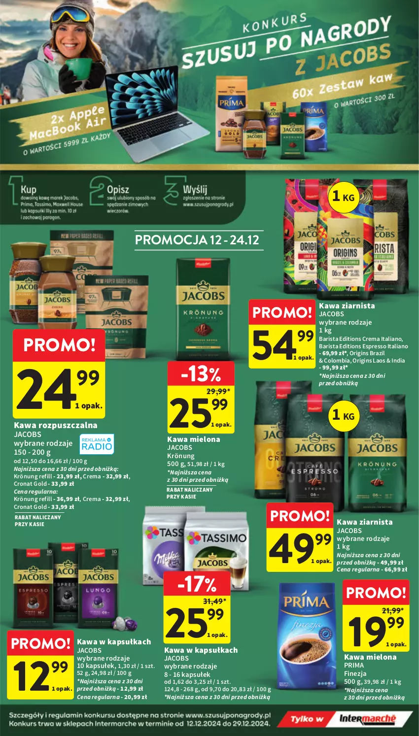 Gazetka promocyjna Intermarche - Gazetka Intermarche - ważna 12.12 do 18.12.2024 - strona 31 - produkty: Gin, Jacobs, Jacobs Krönung, Kawa, Kawa mielona, Kawa rozpuszczalna, Kawa ziarnista, Prima