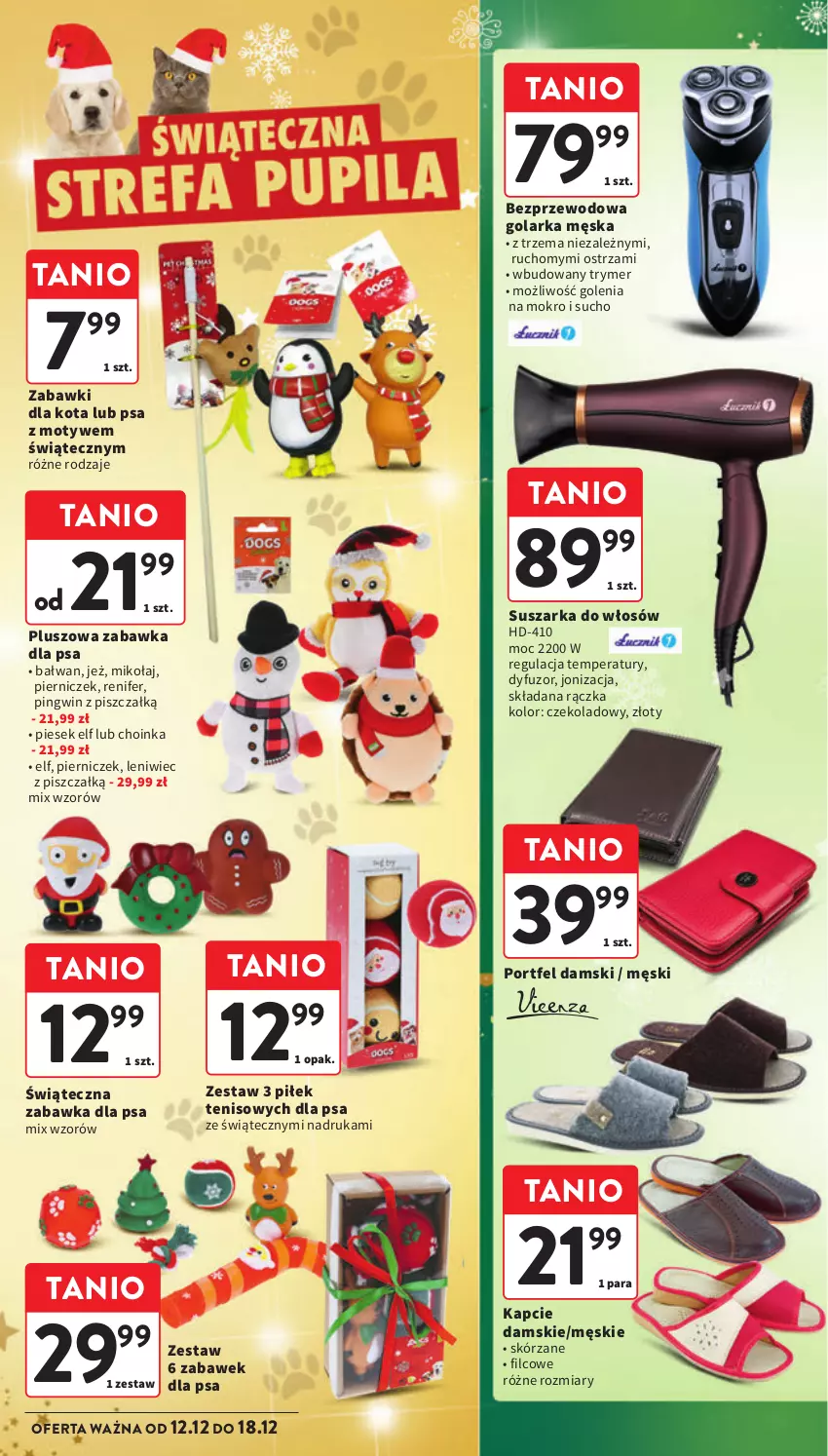 Gazetka promocyjna Intermarche - Gazetka Intermarche - ważna 12.12 do 18.12.2024 - strona 40 - produkty: Choinka, Golarka, Inka, Kapcie, Pingwin, Por, Renifer, Suszarka, Zabawka