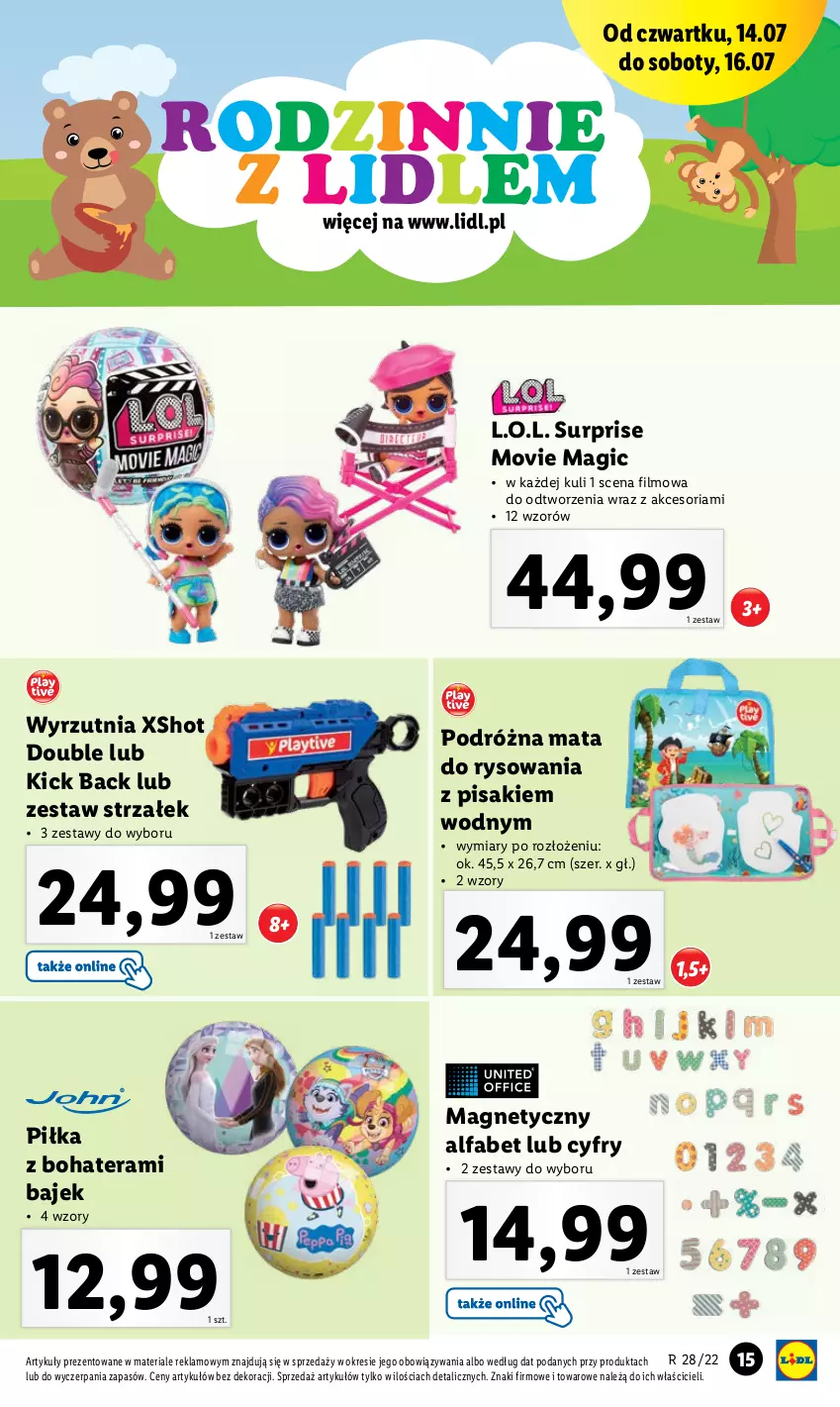 Gazetka promocyjna Lidl - GAZETKA - ważna 11.07 do 16.07.2022 - strona 15 - produkty: Fa, L.O.L., Tera, Wyrzutnia