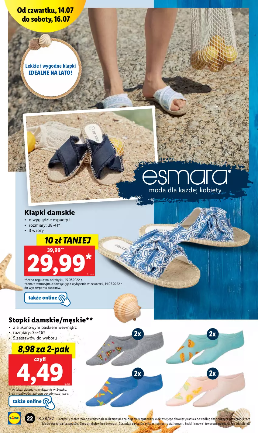 Gazetka promocyjna Lidl - GAZETKA - ważna 11.07 do 16.07.2022 - strona 24 - produkty: Klapki, Moda, Top