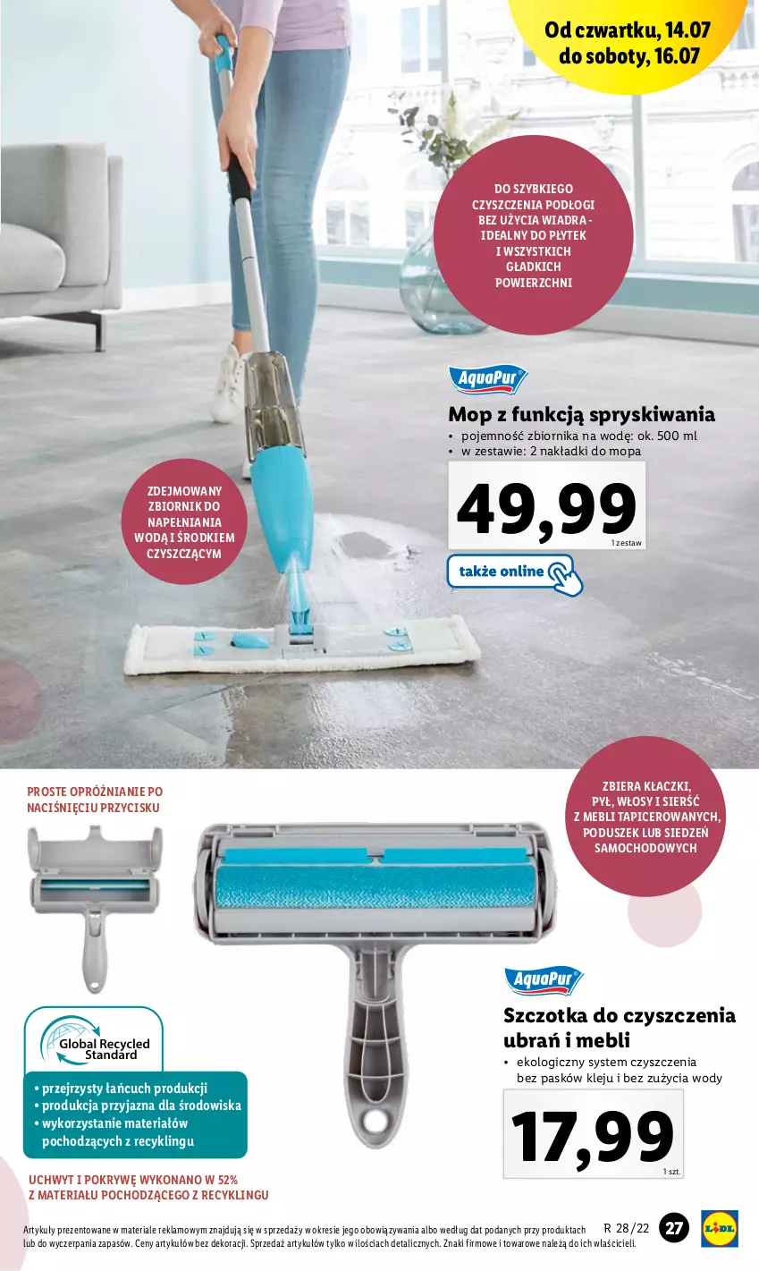 Gazetka promocyjna Lidl - GAZETKA - ważna 11.07 do 16.07.2022 - strona 29 - produkty: Klej, Mop, Szczotka