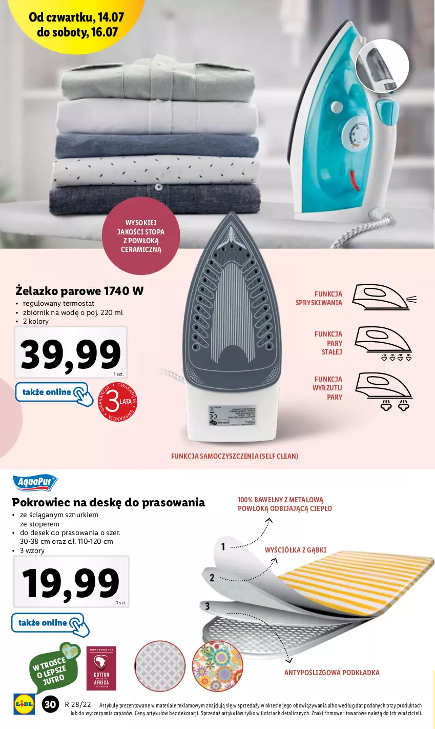 Gazetka promocyjna Lidl - GAZETKA - ważna 11.07 do 16.07.2022 - strona 32 - produkty: Podkład, Podkładka, Pokrowiec, Pokrowiec na deskę, Sok, Termos, Top