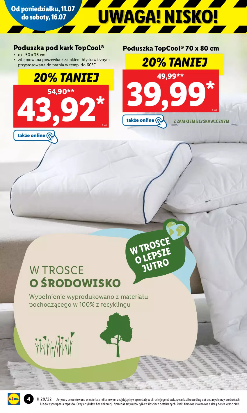 Gazetka promocyjna Lidl - GAZETKA - ważna 11.07 do 16.07.2022 - strona 4 - produkty: Poduszka, Poduszka pod kark, Poszewka, Top, Waga