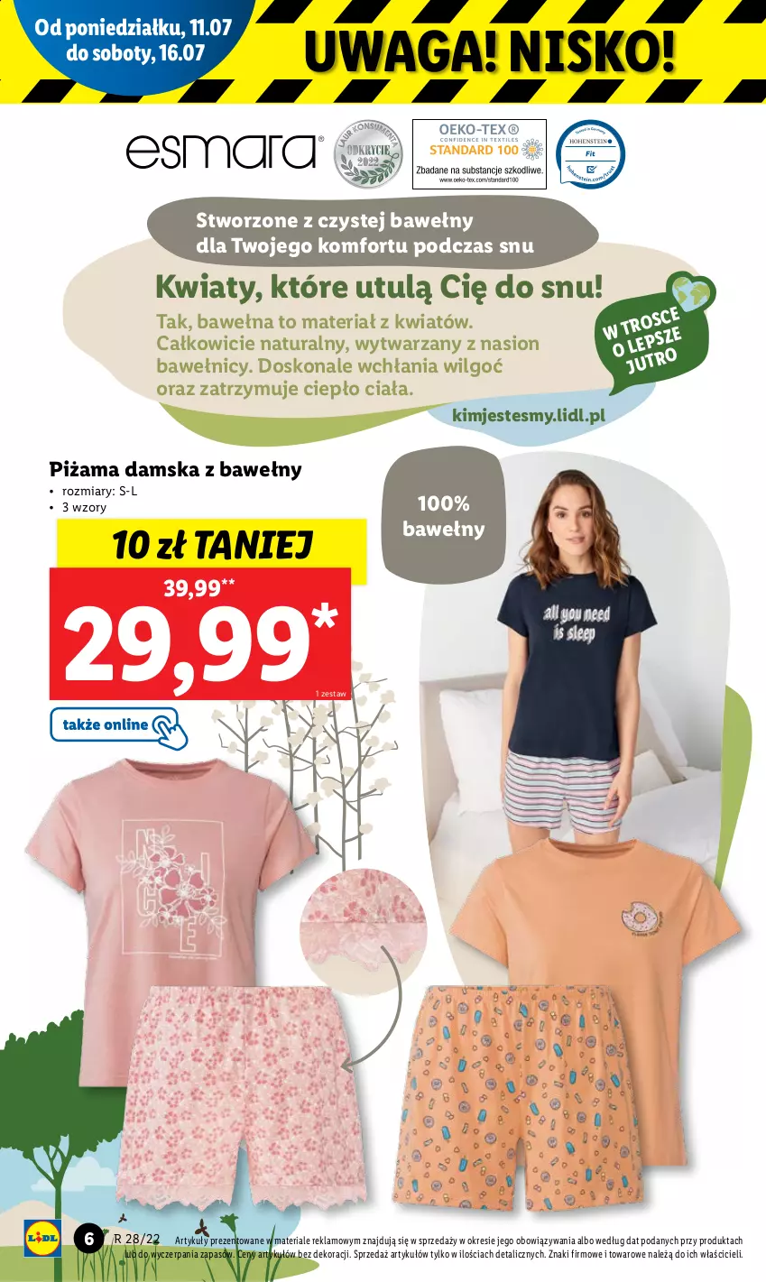 Gazetka promocyjna Lidl - GAZETKA - ważna 11.07 do 16.07.2022 - strona 6 - produkty: LG, Piżama, Waga, Wełna