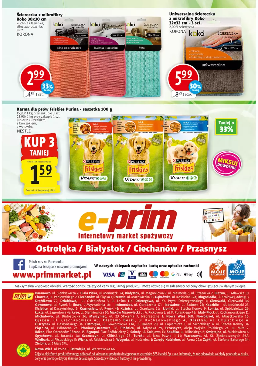 Gazetka promocyjna Prim Market - ważna 15.09 do 21.09.2022 - strona 16 - produkty: Fa, Friskies, Kuchnia, Kurczak, Pur, Purina, Sok