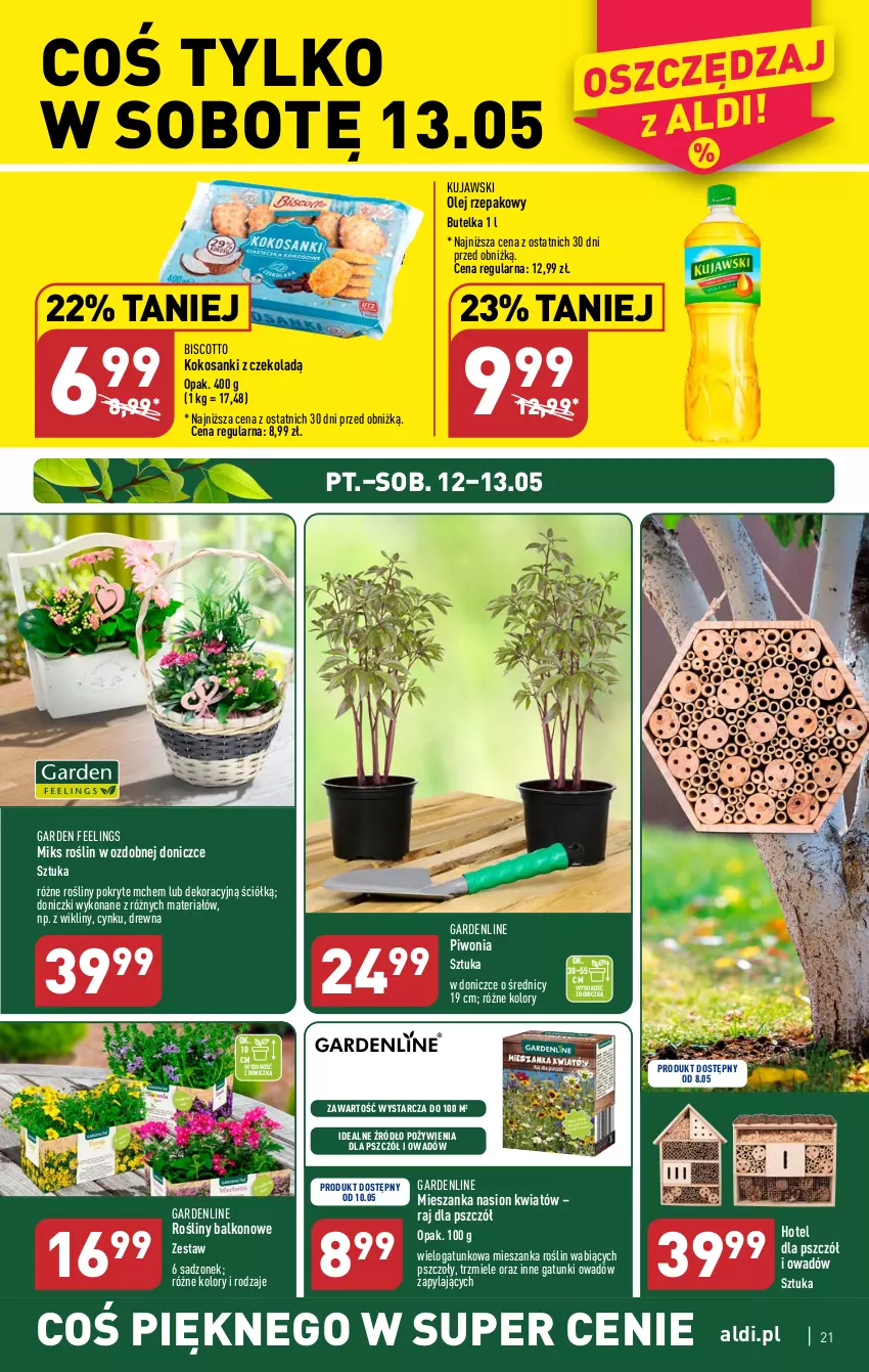 Gazetka promocyjna Aldi - Pełen katalog - ważna 08.05 do 13.05.2023 - strona 21 - produkty: Cynk, Kokos, Kujawski, Olej, Olej rzepakowy, Piwo, Sanki, Sok