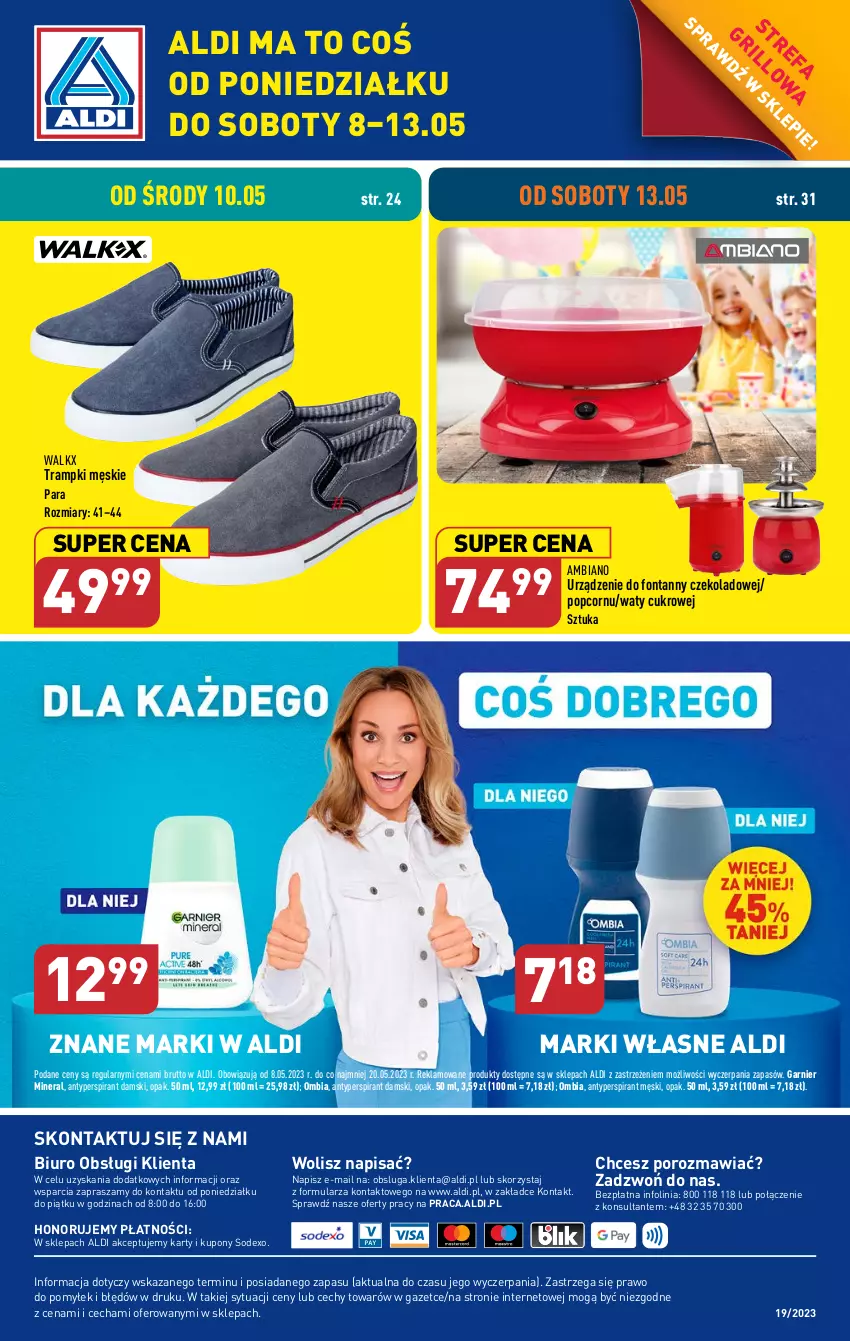 Gazetka promocyjna Aldi - Pełen katalog - ważna 08.05 do 13.05.2023 - strona 38 - produkty: Antyperspirant, Biuro, Fa, Garnier, O nas, Popcorn, Por, Trampki