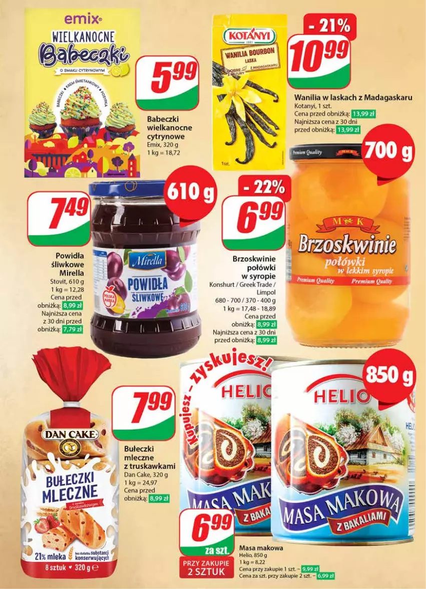 Gazetka promocyjna Dino - Gazetka 11/2024 - ważna 13.03 do 19.03.2024 - strona 15 - produkty: Babeczki, Brzoskwinie, Bułeczki, Helio, Ser, Syrop