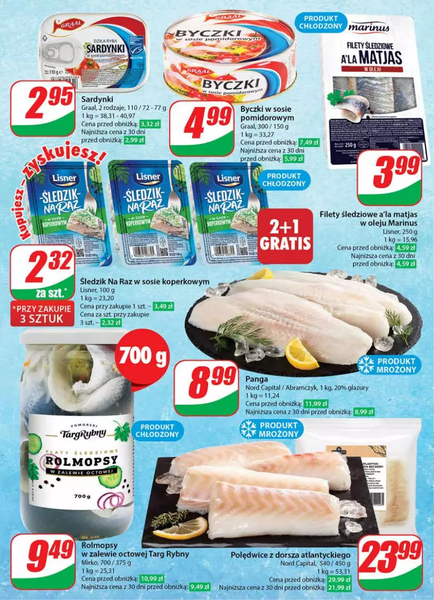 Gazetka promocyjna Dino - Gazetka 11/2024 - ważna 13.03 do 19.03.2024 - strona 24 - produkty: Dorsz, Gra, Graal, Gry, Lazur, Lisner, Matjas, Mop, Olej, Sardynki, Sos