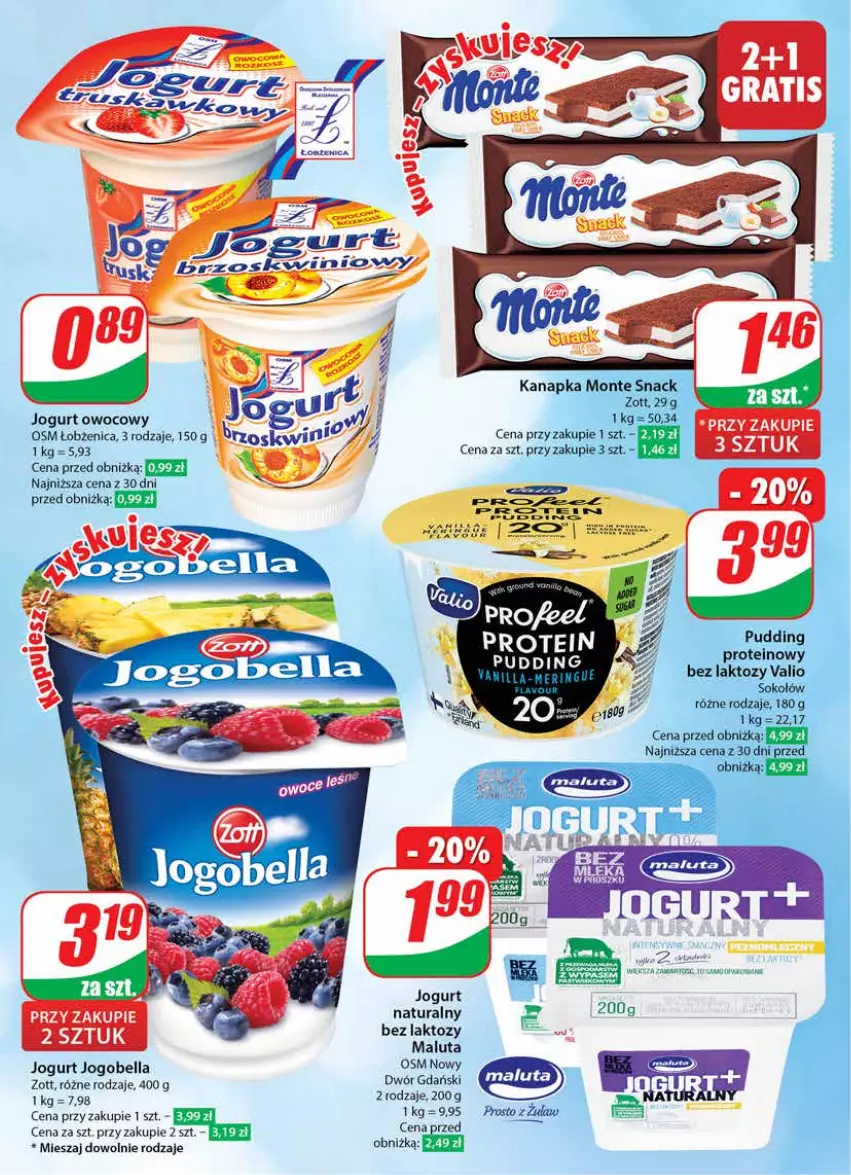 Gazetka promocyjna Dino - Gazetka 11/2024 - ważna 13.03 do 19.03.2024 - strona 34 - produkty: Bell, Bella, Jogobella, Jogurt, Jogurt naturalny, Jogurt owocowy, Zott