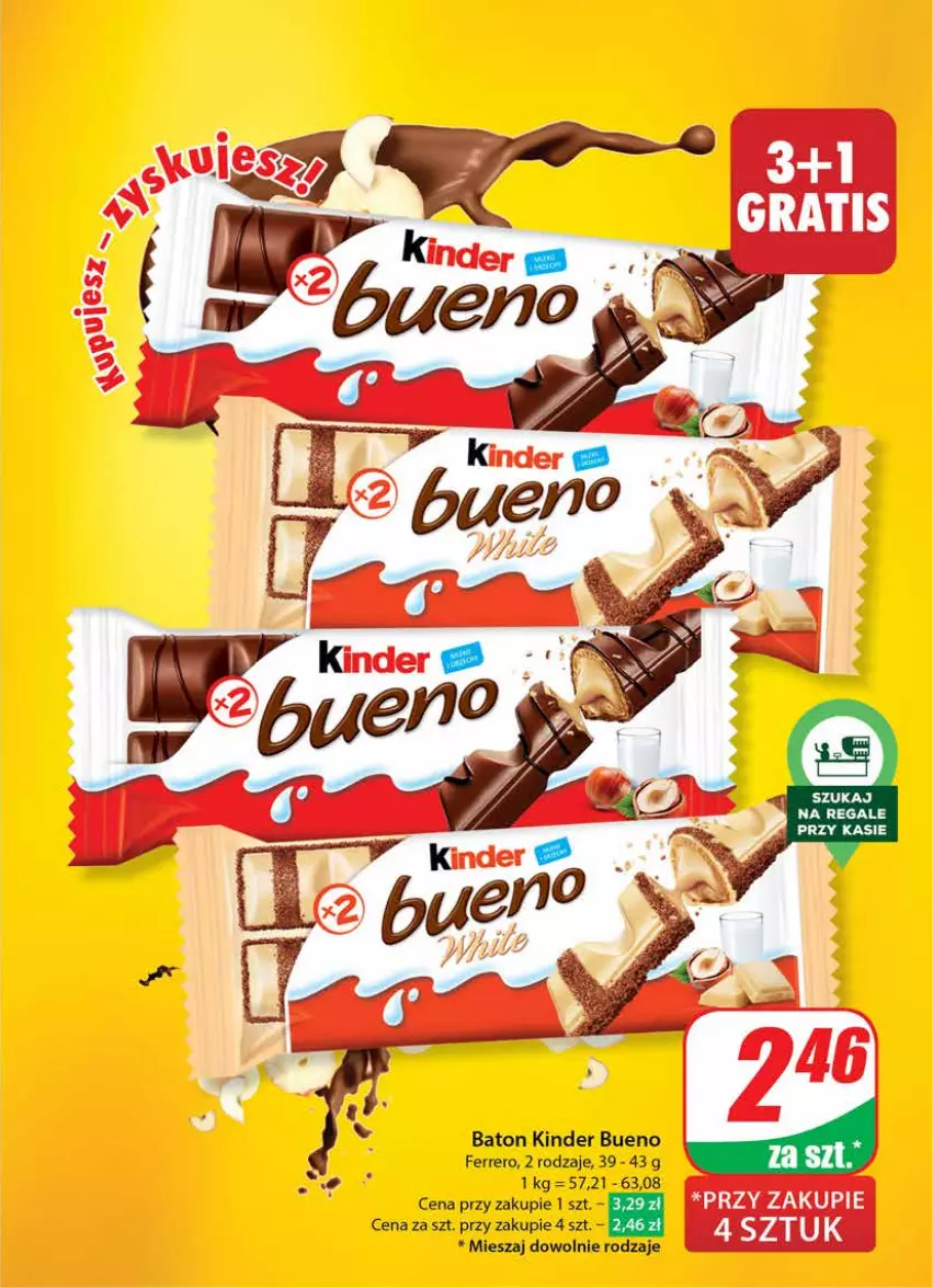 Gazetka promocyjna Dino - Gazetka 11/2024 - ważna 13.03 do 19.03.2024 - strona 41 - produkty: Baton, Ferrero, Kinder, Kinder Bueno