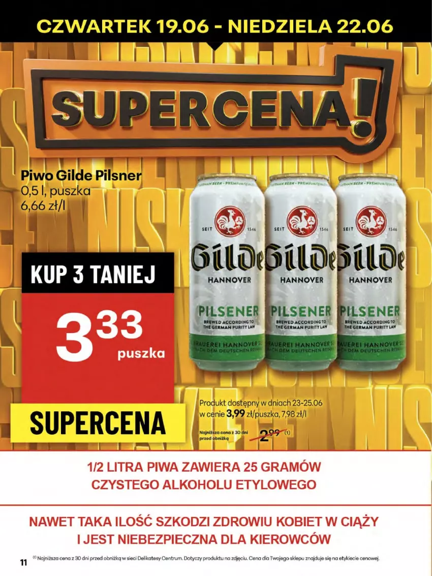 Gazetka promocyjna Delikatesy Centrum - Franczyza DC25 Czwartek - ważna 19.06 do 25.06.2025 - strona 11 - produkty: Piwo, Pur, Rum