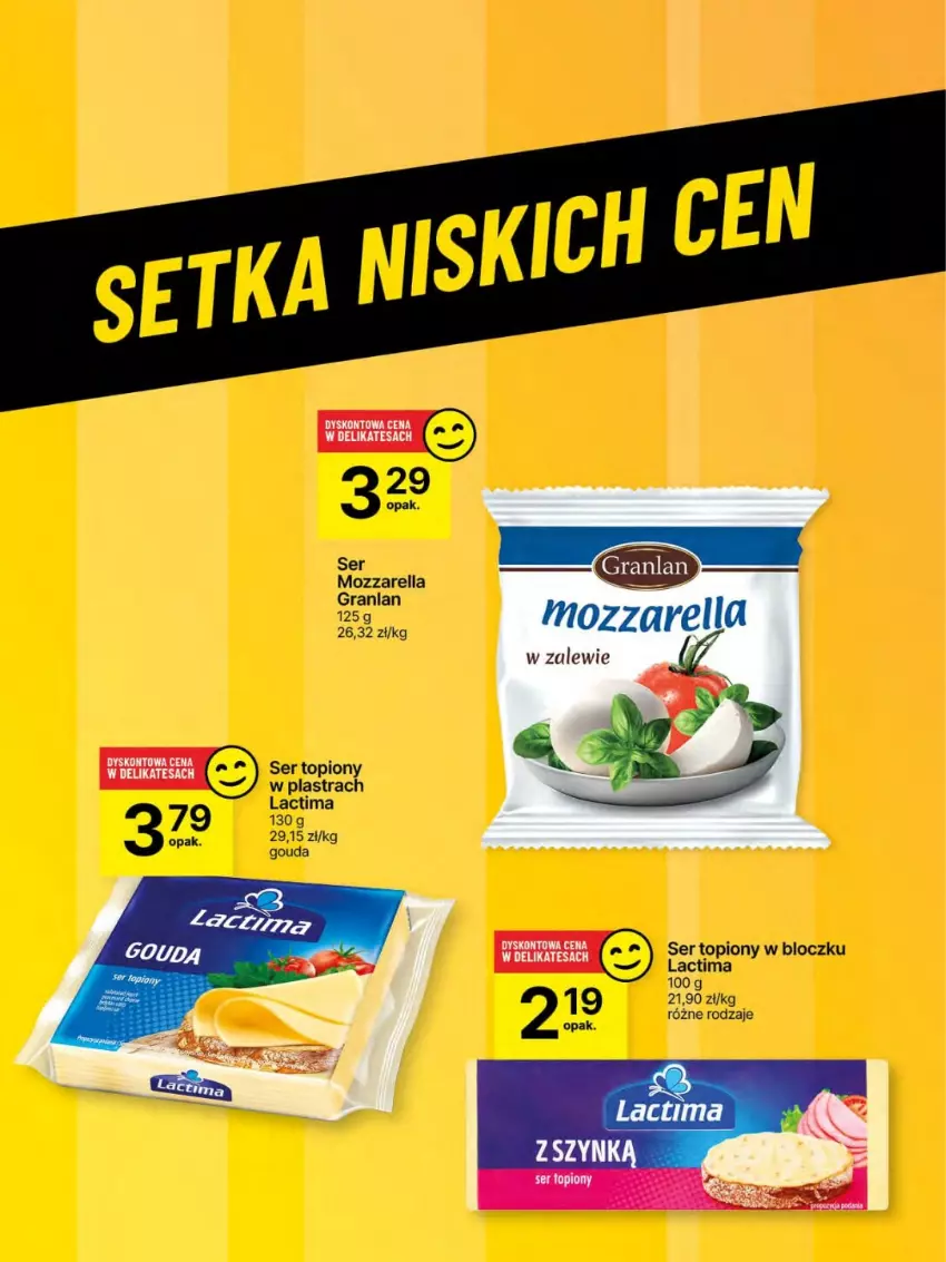 Gazetka promocyjna Delikatesy Centrum - Franczyza DC25 Czwartek - ważna 19.06 do 25.06.2025 - strona 52 - produkty: Gouda, Gra, Mozzarella, Ser, Ser topiony, Top