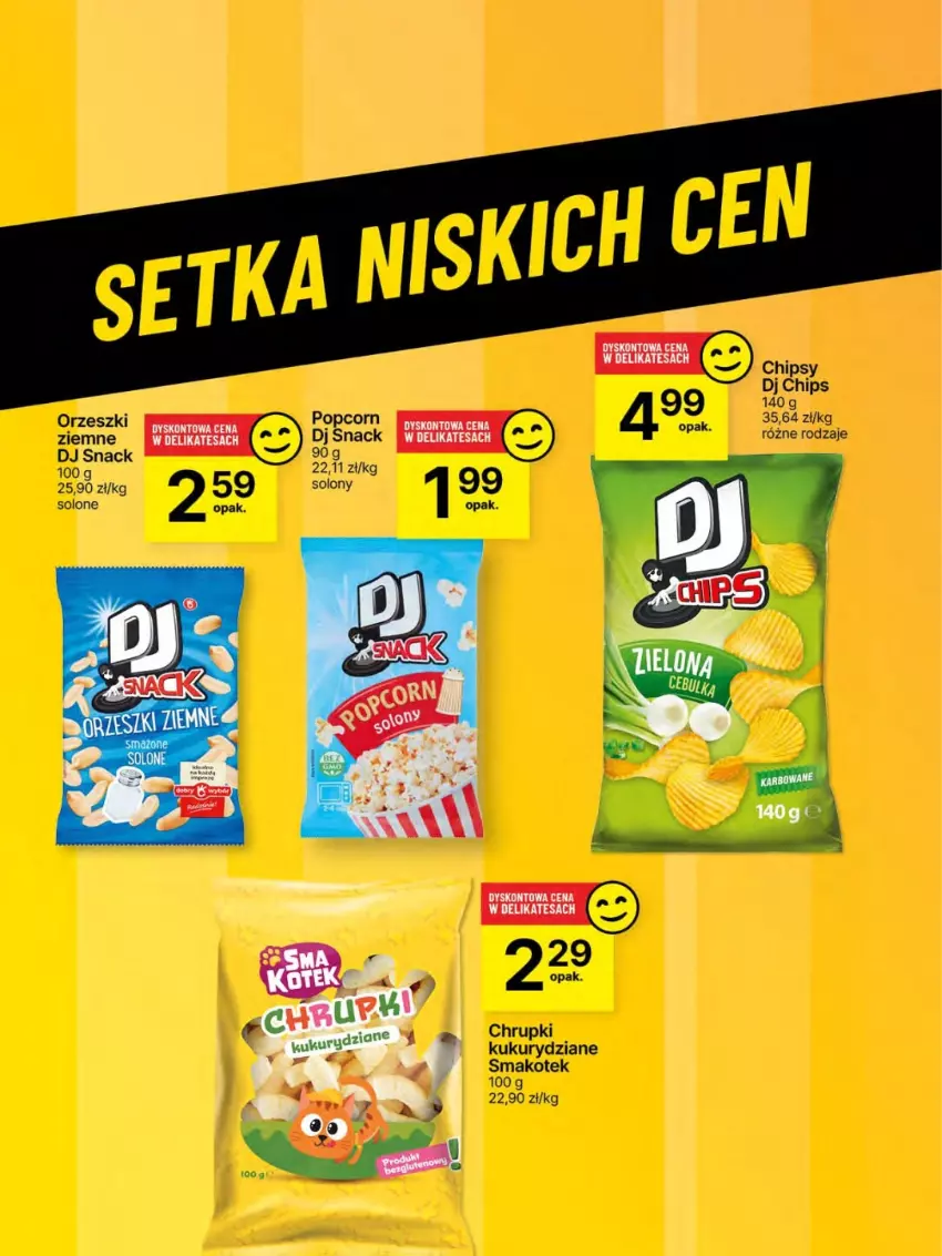 Gazetka promocyjna Delikatesy Centrum - Franczyza DC25 Czwartek - ważna 19.06 do 25.06.2025 - strona 60 - produkty: Chipsy, Chrupki, Kotek, Orzeszki, Popcorn, Smakotek