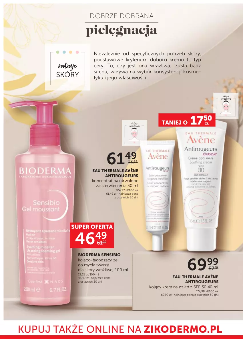 Gazetka promocyjna Ziko - Gazetka Ziko Dermo - ważna 09.03 do 22.03.2023 - strona 2 - produkty: Avène, Bioderma, Krem na dzień