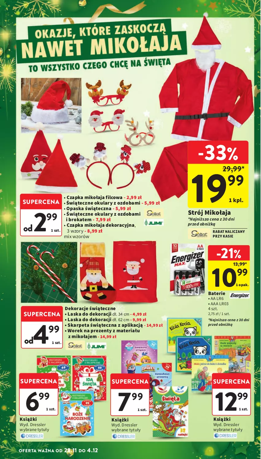 Gazetka promocyjna Intermarche - Gazetka Intermarche - ważna 28.11 do 04.12.2024 - strona 14 - produkty: Czapka, Czapka Mikołaja, Dres, Karp, Opaska, Ozdoba