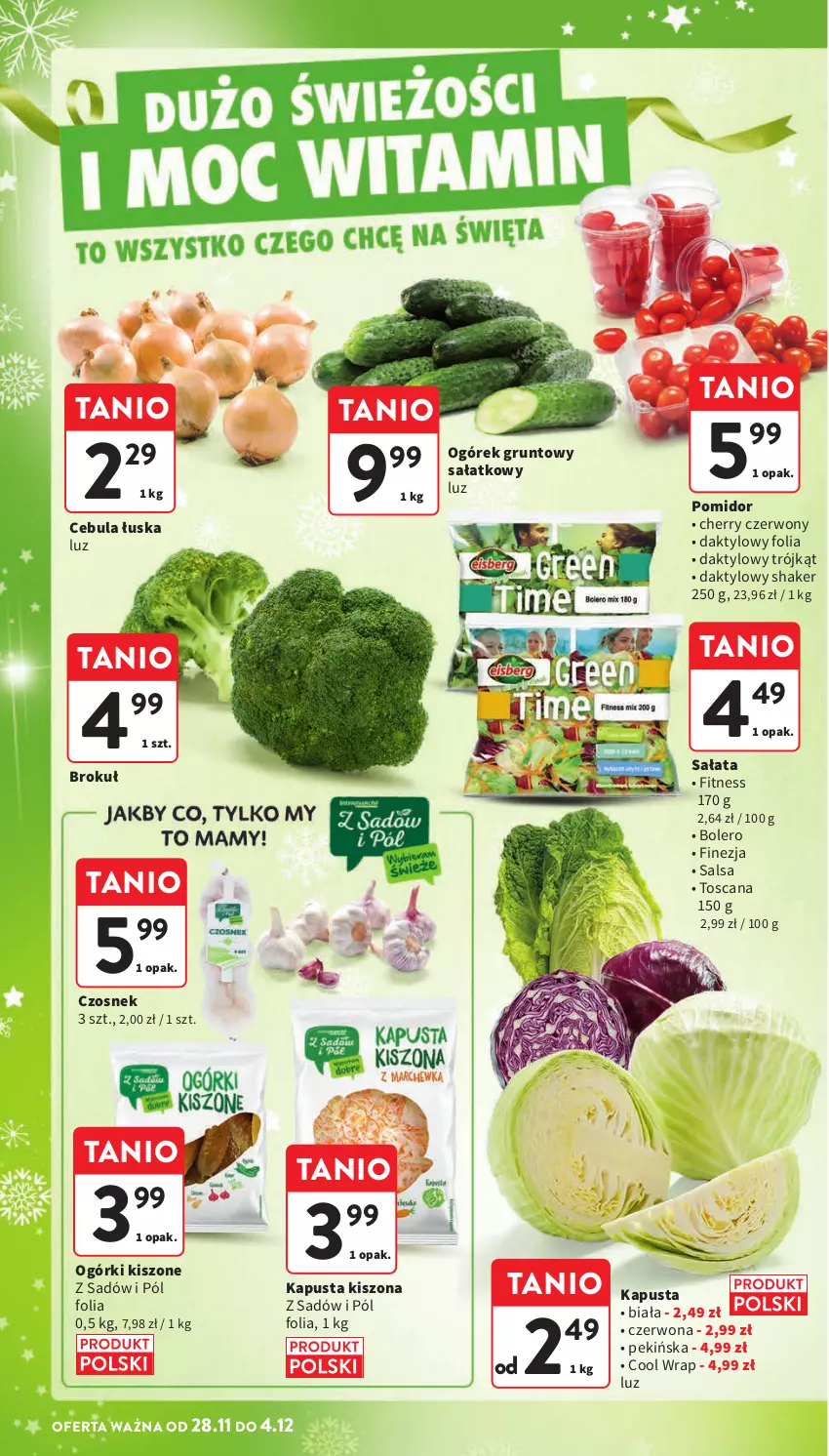 Gazetka promocyjna Intermarche - Gazetka Intermarche - ważna 28.11 do 04.12.2024 - strona 24 - produkty: Cebula, Czosnek, Grunt, Ogórek, Sałat, Salsa