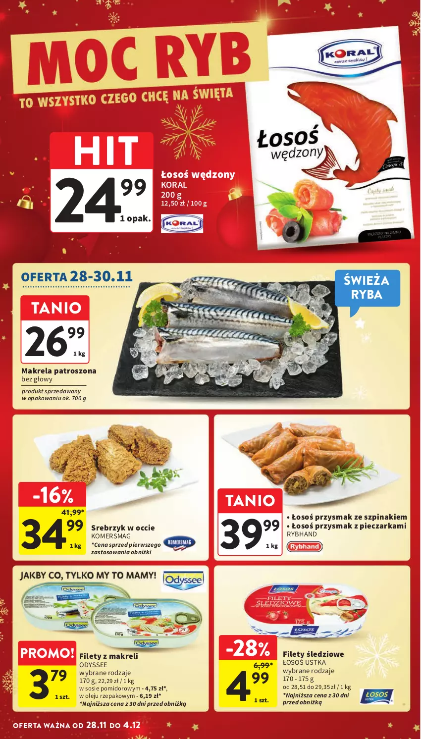 Gazetka promocyjna Intermarche - Gazetka Intermarche - ważna 28.11 do 04.12.2024 - strona 30 - produkty: Olej, Piec, Pieczarka, Ryba, Sos, Szpinak