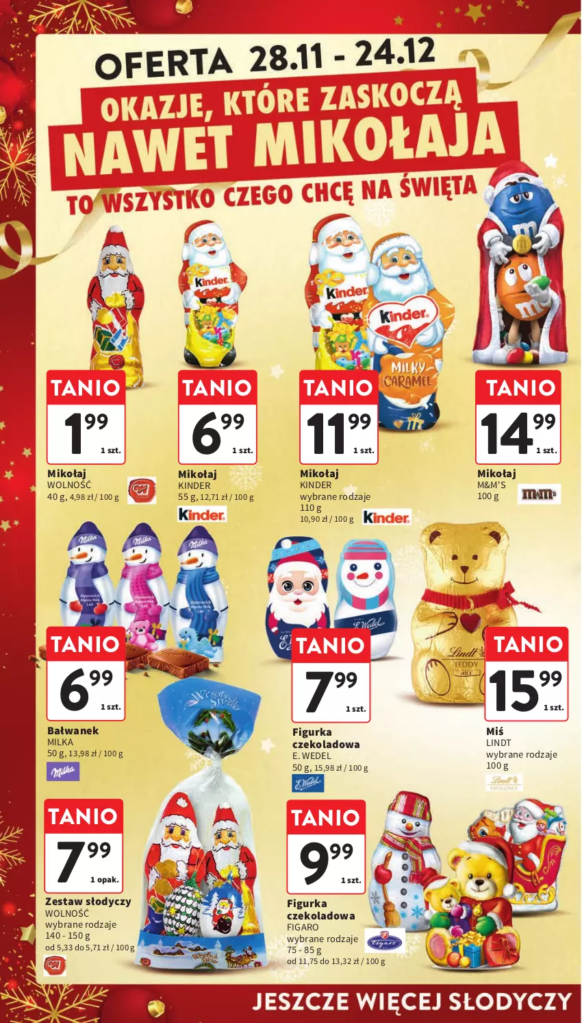 Gazetka promocyjna Intermarche - Gazetka Intermarche - ważna 28.11 do 04.12.2024 - strona 4 - produkty: E. Wedel, Kinder, Lindt, Milka