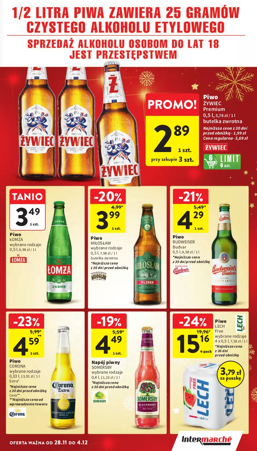 Gazetka promocyjna Intermarche - Gazetka Intermarche - ważna 28.11 do 04.12.2024 - strona 41 - produkty: Napój, Piwo, Ser, Somersby