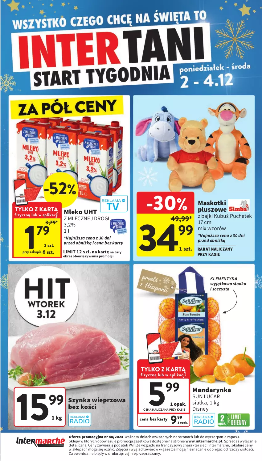 Gazetka promocyjna Intermarche - Gazetka Intermarche - ważna 28.11 do 04.12.2024 - strona 48 - produkty: Disney, Kubuś, Mleko, Siatka, Szynka, Szynka wieprzowa