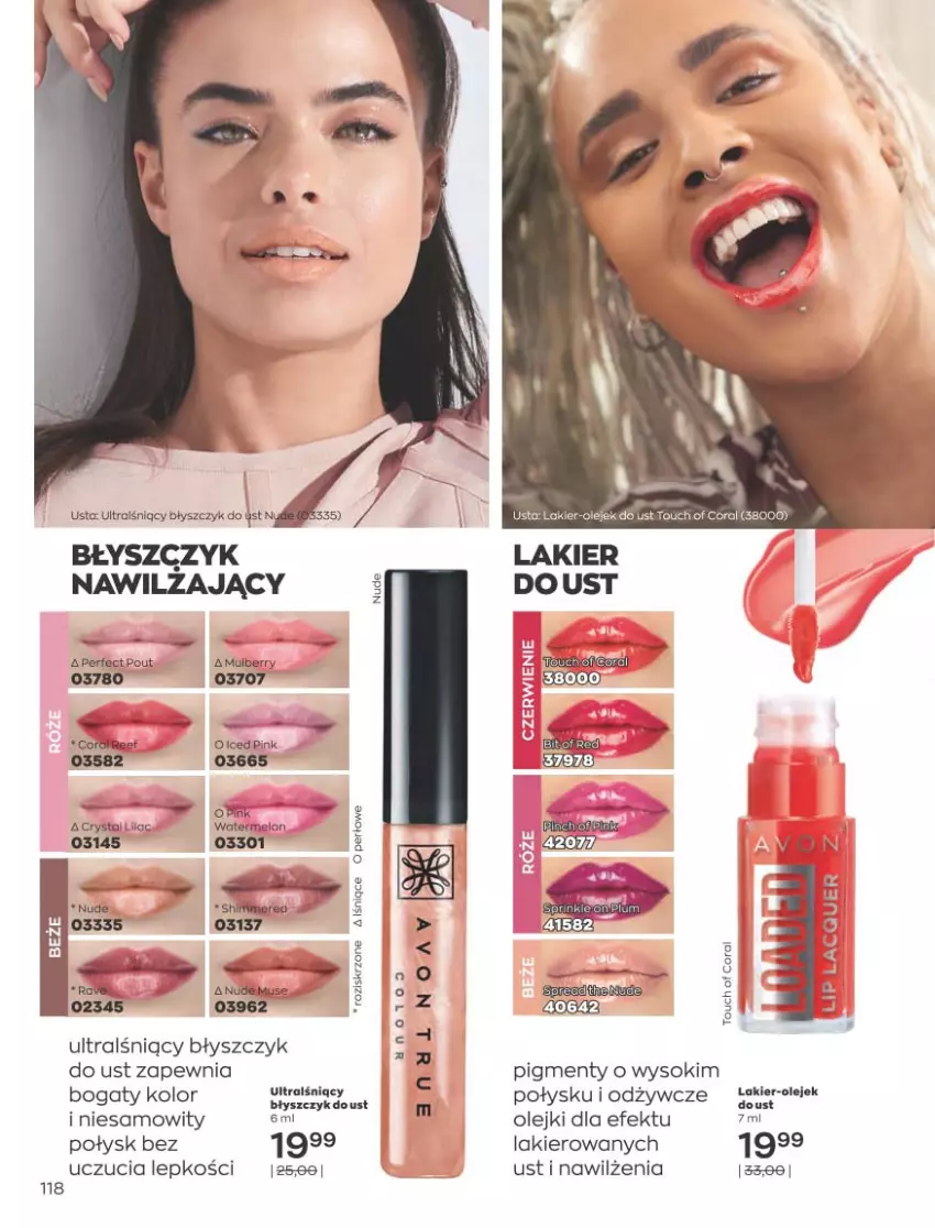 Gazetka promocyjna Avon - Katalog Avon 8/2021 kampania sierpień - ważna 01.08 do 31.08.2021 - strona 114 - produkty: Błyszczyk do ust, Lakier, Olej, Sok