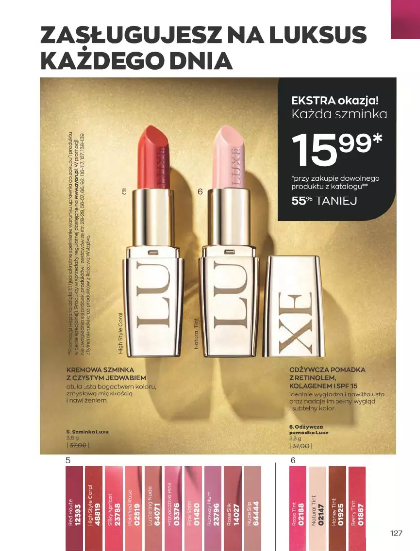 Gazetka promocyjna Avon - Katalog Avon 8/2021 kampania sierpień - ważna 01.08 do 31.08.2021 - strona 123 - produkty: Inka, Kolagen, Szminka