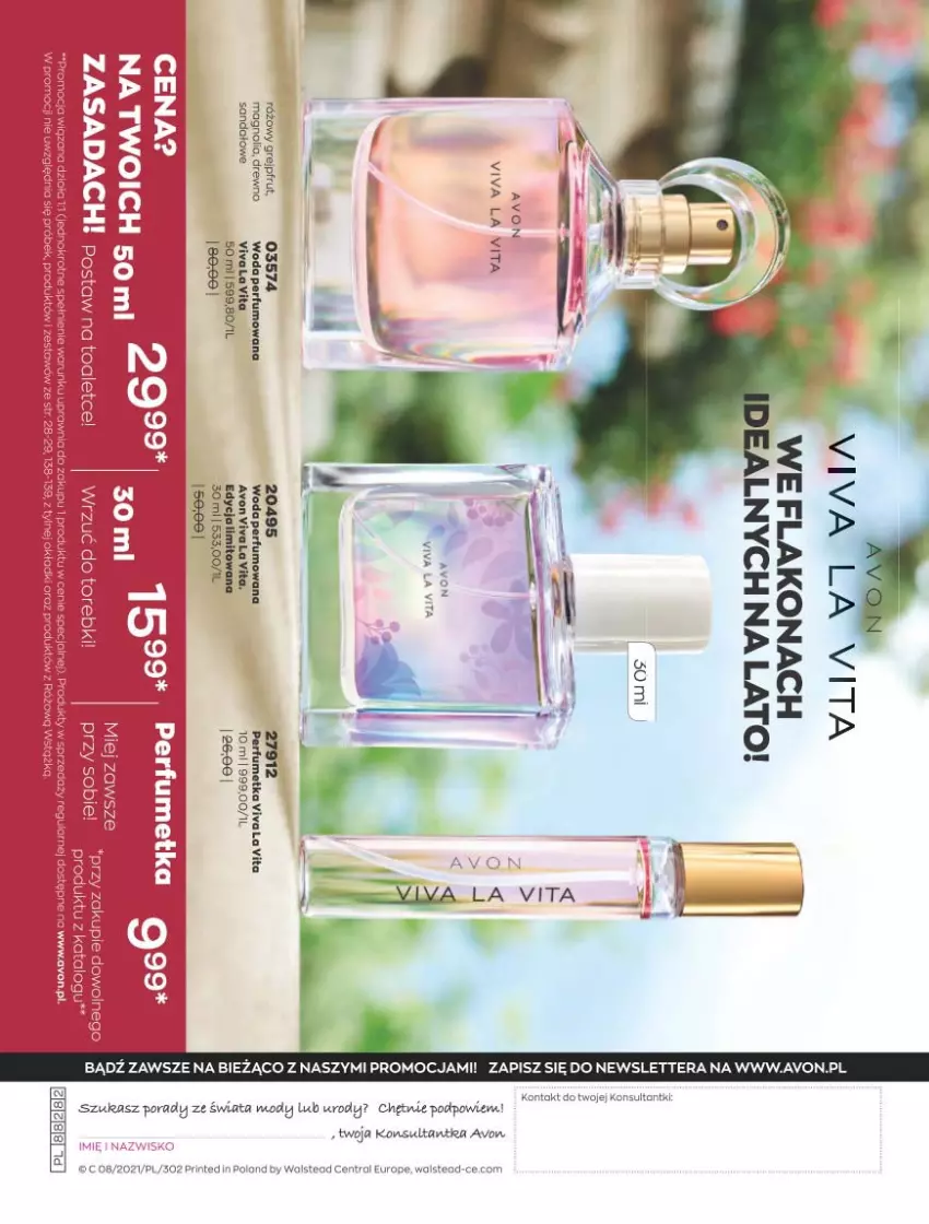 Gazetka promocyjna Avon - Katalog Avon 8/2021 kampania sierpień - ważna 01.08 do 31.08.2021 - strona 214 - produkty: Grejpfrut, Perfum, Sandał, Tera