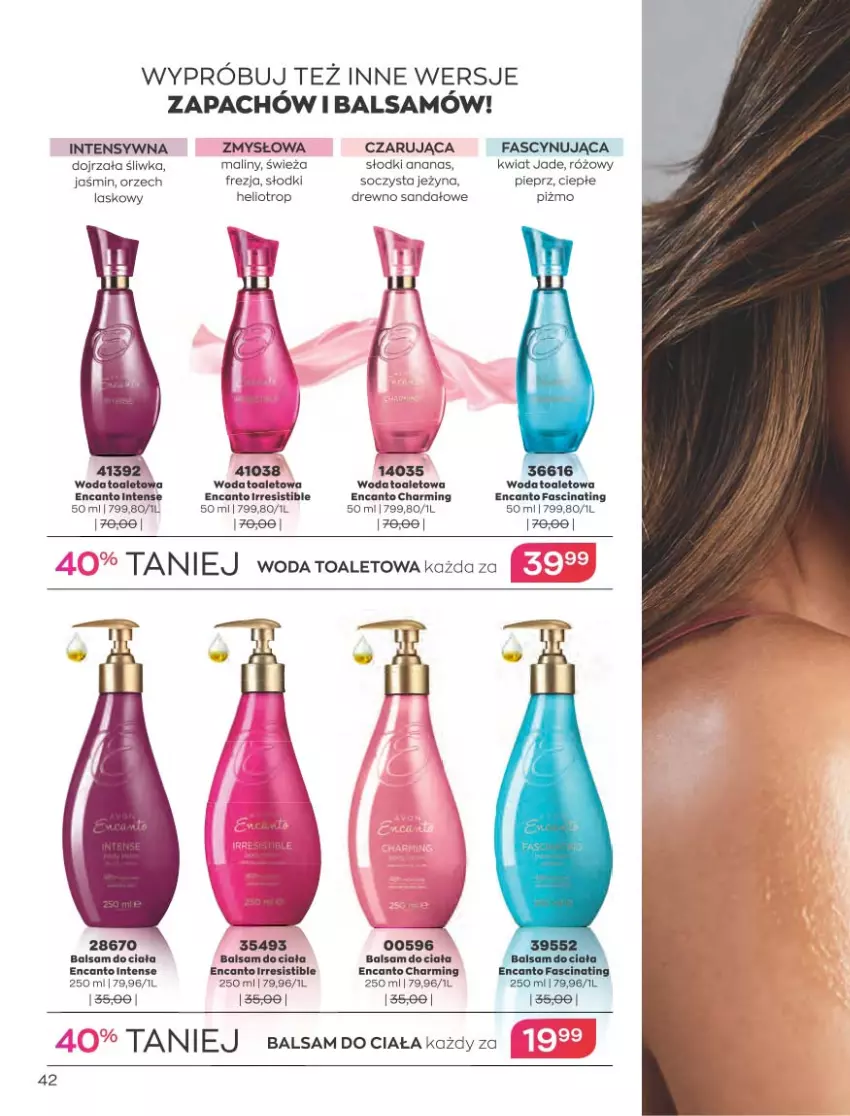 Gazetka promocyjna Avon - Katalog Avon 8/2021 kampania sierpień - ważna 01.08 do 31.08.2021 - strona 42 - produkty: Ananas, Balsam do ciała, Fa, Helio, Maliny, Pieprz, Sandał, Woda, Woda toaletowa