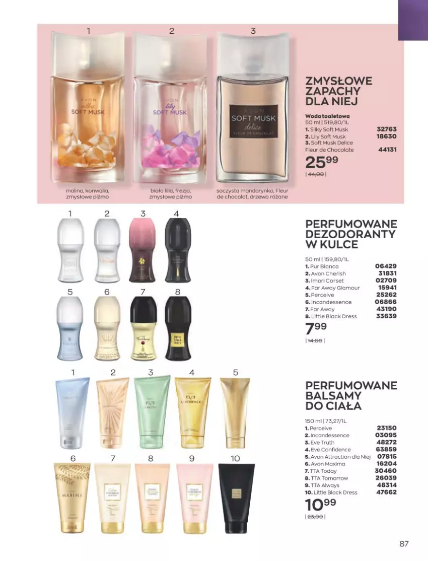 Gazetka promocyjna Avon - Katalog Avon 8/2021 kampania sierpień - ważna 01.08 do 31.08.2021 - strona 83 - produkty: Always, Dezodorant, Dres, Fa, Lack, Mus, Perfum, Róża, Woda, Woda toaletowa