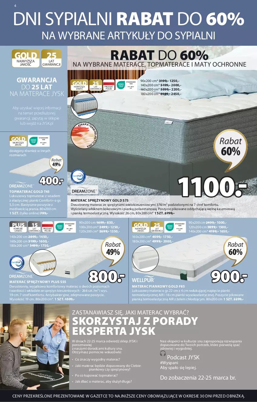 Gazetka promocyjna Jysk - Oferta tygodnia - ważna 08.03 do 16.04.2023 - strona 5 - produkty: Kokos, Materac, Materac piankowy, Materac sprężynowy, Por, Sok, Tera, Top, Zdrowie