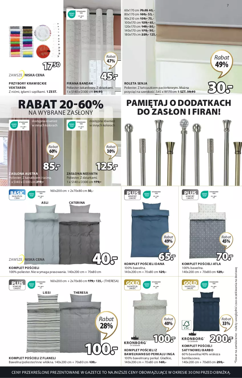 Gazetka promocyjna Jysk - Oferta tygodnia - ważna 08.03 do 16.04.2023 - strona 8 - produkty: Firana, Komplet pościeli, Mięta, Pościel, Przybory krawieckie, Roleta, Wełna, Zasłona