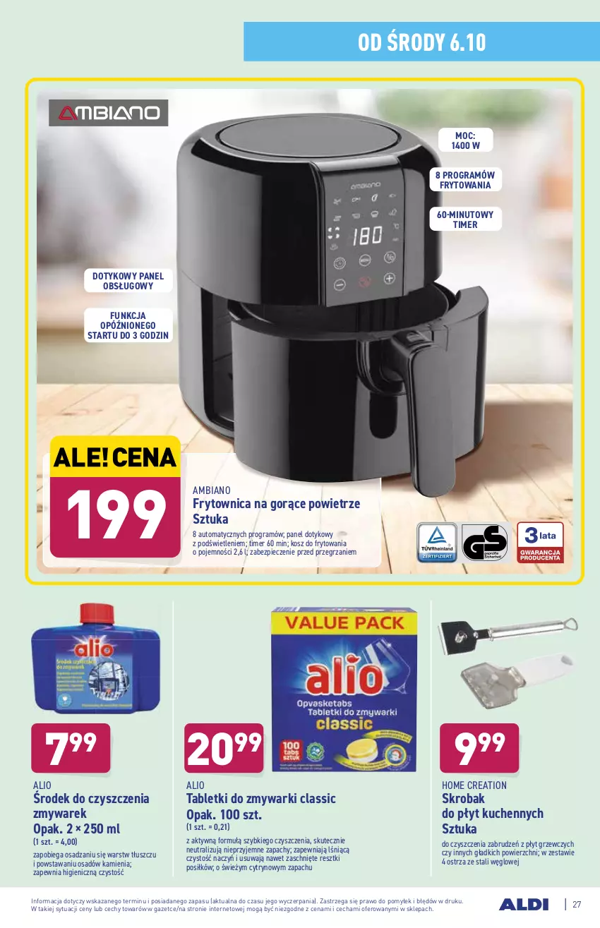 Gazetka promocyjna Aldi - ważna 04.10 do 09.10.2021 - strona 27 - produkty: Gra, Kosz, Piec, Tablet, Tabletki do zmywarki, Zmywarki