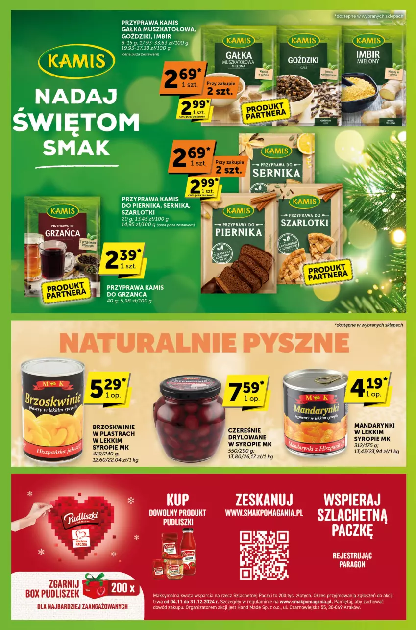 Gazetka promocyjna ABC - ważna 28.11 do 10.12.2024 - strona 5 - produkty: Gałka, Imbir, Kamis, Mandarynki, Mięta, Mus, Piernik, Pudliszki, Ser, Syrop, Tera