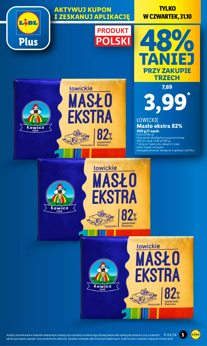 Gazetka promocyjna Lidl - GAZETKA - ważna 30.10 do 02.11.2024 - strona 5 - produkty: Masło