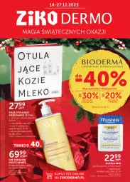 Gazetka promocyjna Ziko - Gazetka Ziko Dermo - Gazetka - ważna od 27.12 do 27.12.2023 - strona 1 - produkty: Top, SVR, Ser, Mus, Gra, Cold Cream, Krem do rąk, Mleczko do ciała, Mleczko, Ziaja, Mustela, Olej, Mleko