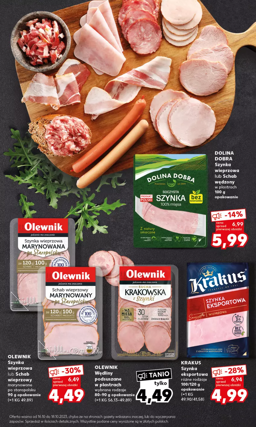 Gazetka promocyjna Kaufland - Mocny Start - ważna 16.10 do 18.10.2023 - strona 9 - produkty: Olewnik, Schab wieprzowy, Szynka, Szynka wieprzowa