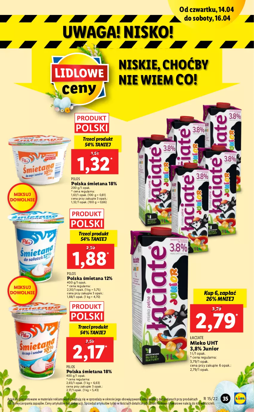 Gazetka promocyjna Lidl - GAZETKA - ważna 14.04 do 16.04.2022 - strona 35 - produkty: Mleko, Pilos, Waga